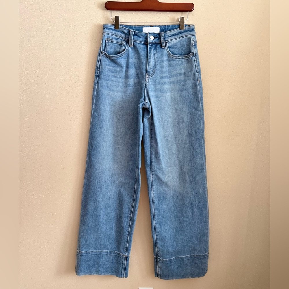 Light Blue Wide Leg Women's Jeans - Picture 1 of 7